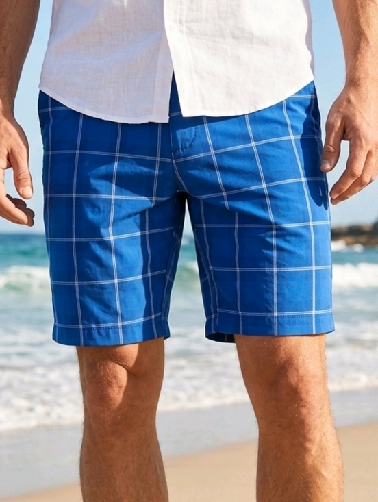 Under Armour Other - Under Armour Golf Shorts 38 Blue Plaid Performance 4-Way Stretch Showdown 10”